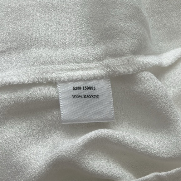 NWT Bobi Ivory Flutter Sleeve Yoke Detail Short Sleeve Blouse Size Small - Picture 6 of 10